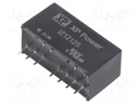 Isolated Board Mount DC/DC Converter, Regulated, ITE, 2 Output, 3 W, 12 V, 125 mA, -12 V