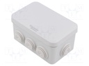 Enclosure: junction box; X: 83mm; Y: 125mm; Z: 61mm; wall mount; IP55