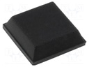 Self-adhesive foot; black; rubber; A: 12.5mm; B: 9.5mm; C: 4mm