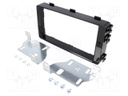 Radio mounting frame; Mitsubishi; 2 DIN; black gloss