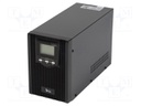 Power supply: UPS; 144x246.5x215mm; 800W; 1kVA; 12.2kg; 7Ah; 0÷40°C