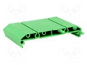 DIN rail mounting bracket; polyamide; 77x45mm; Body: green