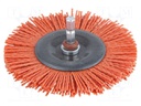 Wheel brush; 100mm; Mounting: 1/4",hexagonal; V: wire