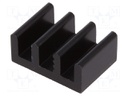 Heatsink: extruded; black; L: 10mm; W: 14mm; H: 6mm; 66K/W; aluminium