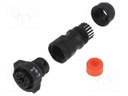 Connector: circular; female; plug; screw terminal; PIN: 5; IP68