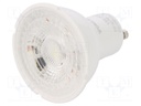 LED lamp; cool white; GU10; 220/240VAC; 380lm; 5W; 35°; 6500K