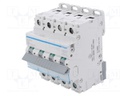 Circuit breaker; 230/400VAC; Inom: 16A; Poles: 3+N; DIN; Charact: C