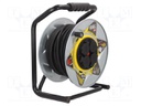 Extension lead; reel,with non-rotating sockets; Sockets: 4; 40m