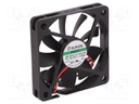 Fan: DC; axial; 12VDC; 60x60x10mm; 24.17m3/h; 25dBA; Vapo; 3500rpm