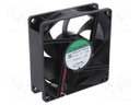 Fan: DC; axial; 12VDC; 80x80x25mm; 62.86m3/h; 30dBA; ball bearing