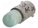 LED lamp; green; BA9S; 12VDC; 12VAC