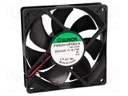 Fan: DC; axial; 24VDC; 120x120x25mm; 202.8m3/h; 48dBA; ball bearing