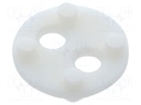 Spacer sleeve; LED; Øout: 6.4mm; ØLED: 3mm,5mm; L: 1.8mm; white