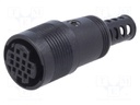 Plug; Connector: circular; RP13; female; PIN: 13; w/o contacts; 100V