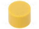 Button; push-in; none; 7mm; round; -25÷70°C; yellow; Package: bulk