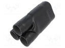 Cable breakout; glued; black; elastomer; -75÷150°C; No.of term: 3