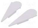 Cap for LED profiles; grey; ABS; Application: WALLE12