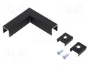 Connector 90°; black; aluminium; Application: SMART10; anodized