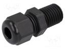 Cable gland; with long thread; M12; IP68; Mat: polyamide; black