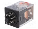 Relay: electromagnetic; DPDT; Ucoil: 24VAC; 10A/250VAC; 10A/30VDC