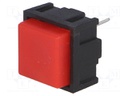 Switch: keypad; Pos: 2; SPST-NO; 0.025A/50VDC; red; 7.5mm