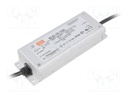 Power supply: switched-mode; LED; 60W; 12VDC; 10.8÷13.2VDC; 2.5÷5A