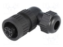 Connector: circular; plug; female; IP67; CA; PIN: 4(3+1); 3+PE; 400V