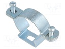 T-bolt clamp; W: 70mm; Clamping: 30÷38mm; steel; Plating: zinc