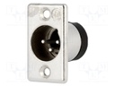 Socket; XLR; male; PIN: 3; straight; soldering; Contacts: brass; 50V