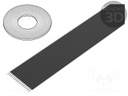 Wire: ribbon; 1.27mm; stranded; Cu; unshielded; PVC; black; 91.5m