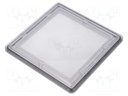 Inspection windows; polycarbonate; 118x118x11mm