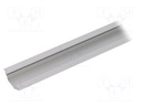 Profiles for LED modules; angular,recessed; natural; L: 2m; 45°