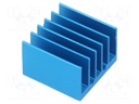 Heatsink: extruded; grilled; blue; L: 19mm; W: 19mm; H: 12.5mm; 12°C/W