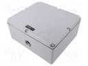Enclosure: multipurpose; X: 205mm; Y: 230mm; Z: 102mm; with hole