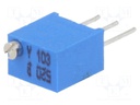 Potentiometer: mounting; multiturn; 10kΩ; 250mW; ±10%; linear