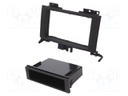 Radio mounting frame; Mercedes,VW; 2 DIN; black