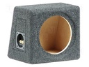 Car loudspeaker enclosure; MDF; black melange; textil; 8l; 200mm