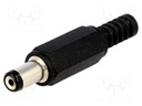 Plug; DC supply; female; 5,5/1,7mm; 5.5mm; 1.7mm; for cable; 10mm