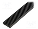 Heatsink: extruded; grilled; black; L: 1000mm; W: 33mm; H: 10mm