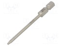 Screwdriver bit; Torx®; TX07; Overall len: 70mm