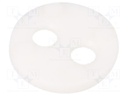 Spacer sleeve; LED; Øout: 6.4mm; ØLED: 3mm,5mm; L: 1.3mm; white