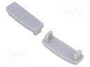 Cap for LED profiles; silver; 10pcs.