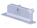 Cap for LED profiles; silver; ABS; Application: GROOVE14