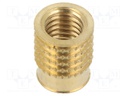 Threaded insert; brass; M8; BN: 37885; L: 13.8mm; MULTISERT®