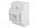 Transformer: safety; 50VA; 230VAC; 24V; IP30; Mounting: DIN; 1.1kg