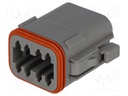 Connector: wire-wire; DT; plug; female; PIN: 8; IP68; Locking: latch