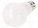 LED lamp; neutral white; E27; 230VAC; 806lm; 8W; 160°; 4000K