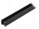 Profiles for LED modules; surface; black; L: 1m; aluminium