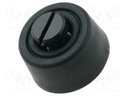 Quick mounting foot; black; polyetylene; A: 5mm; B: 20mm; C: 18mm