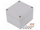 Enclosure: multipurpose; X: 75mm; Y: 80mm; Z: 57mm; aluminium; grey